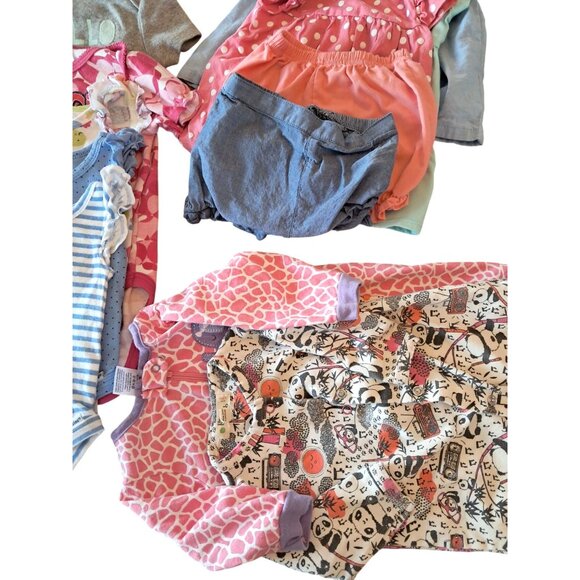 Baby Girl Clothing Lot 3-6 Months 40 + Rompers Swimsuits One Piece Pants Etc - Picture 8 of 10